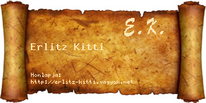 Erlitz Kitti névjegykártya