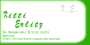 kitti erlitz business card